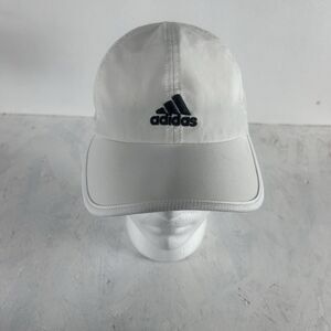 Adidas Womens Golf Tennis Hat Cap White Adjustable Strap Athletic Sports STAINED